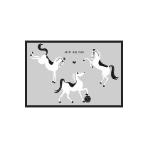 はがき Dancing Horse