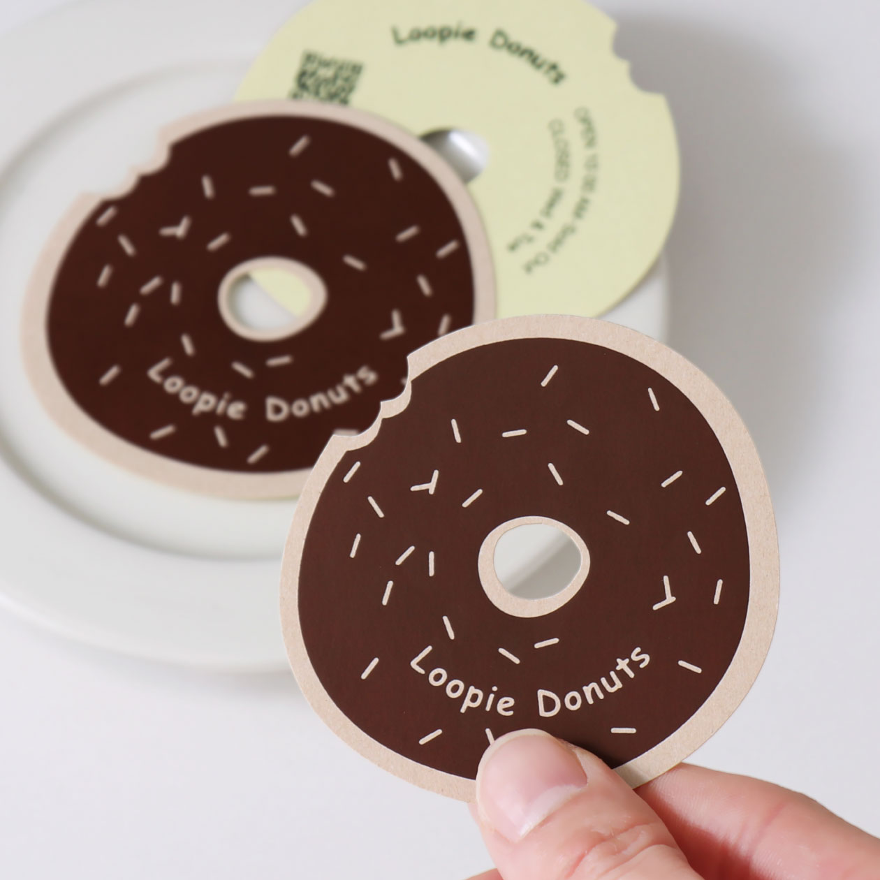 ドーナツ屋さんのショップカードステッカー