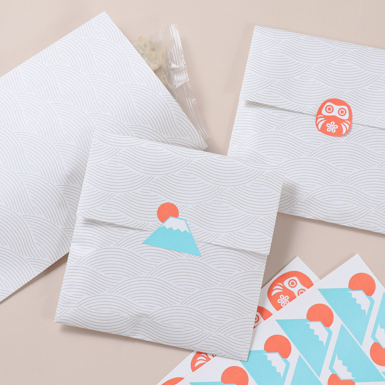 青海波柄の平袋ギフト