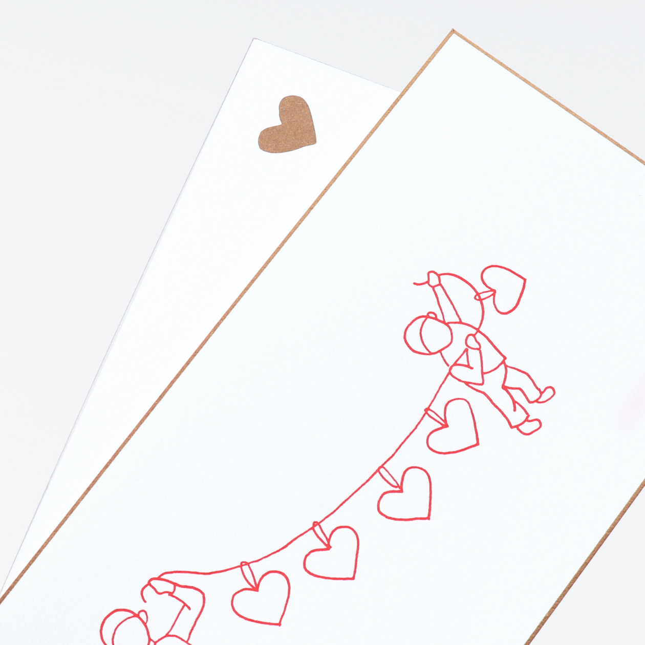 作品を華やかなゴールドで縁取りしたカード（Cotton スノーホワイト）