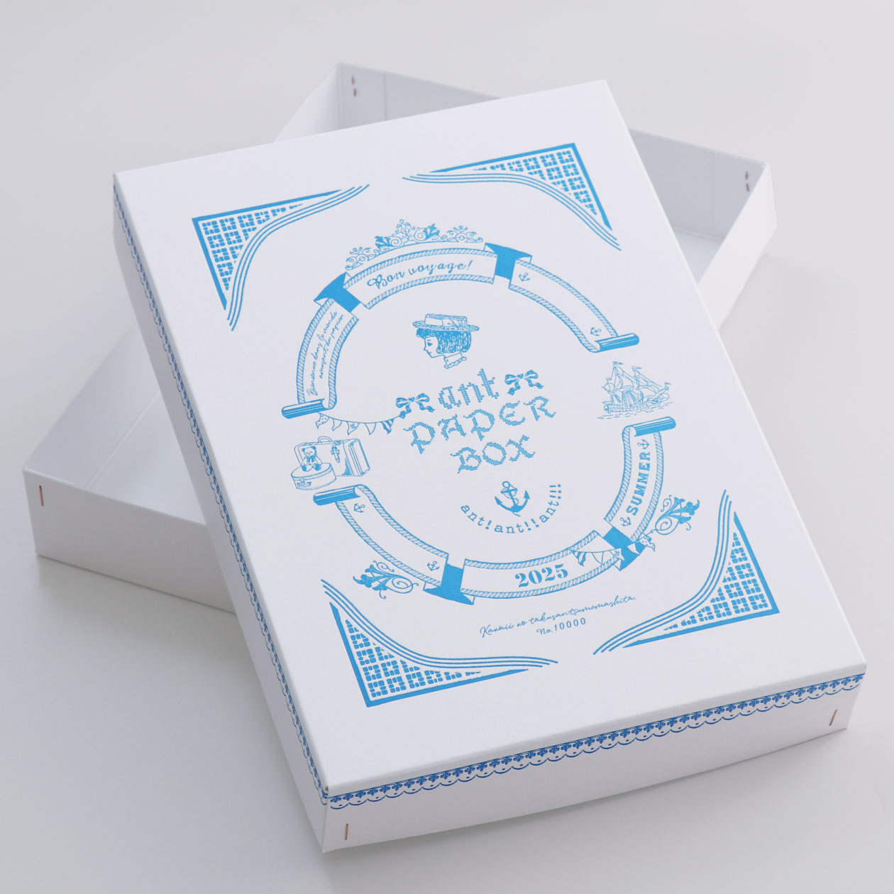 夏のオンライン限定商品用のパッケージ（ボード紙 ハイホワイト）