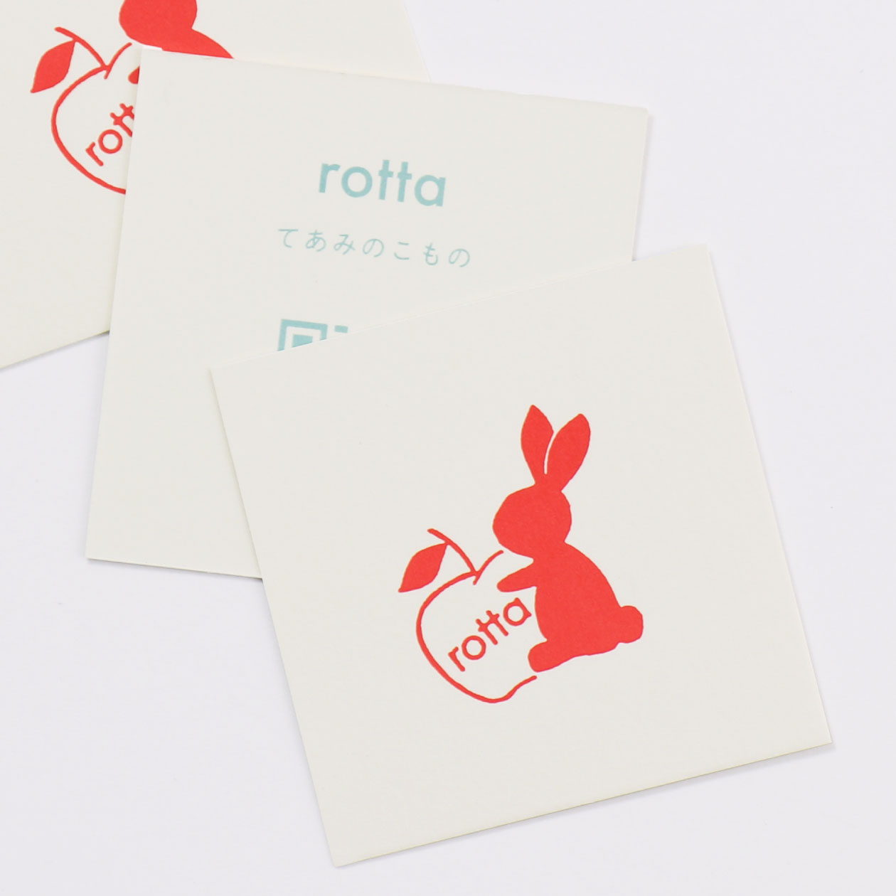 作品からイメージしたカラフルなショップカード（Basic ソフトクリーム）