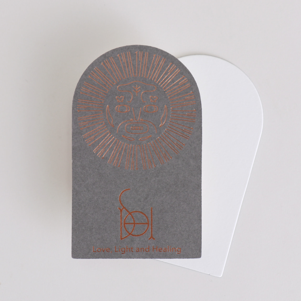 飾っておけるようなショップカード（二層合紙）