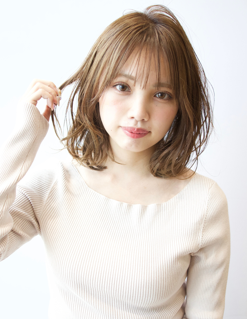 可愛い愛されボブパーマ クリーミーブラウンカラー Tk ４９４ ヘアカタログ 髪型 ヘアスタイル Afloat アフロート 表参道 銀座 名古屋の美容室 美容院