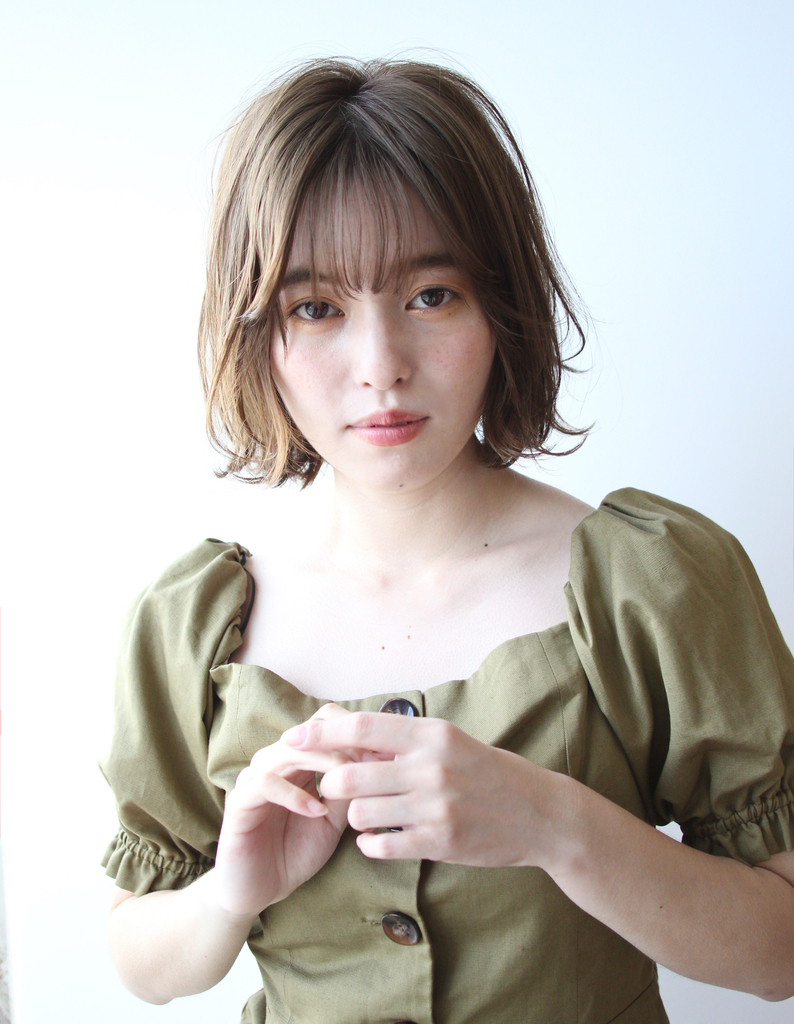 小顔 小頭効果 肩上ミニボブの簡単ニュアンス巻き Tk ３６３ ヘアカタログ 髪型 ヘアスタイル Afloat アフロート 表参道 銀座 名古屋の美容室 美容院