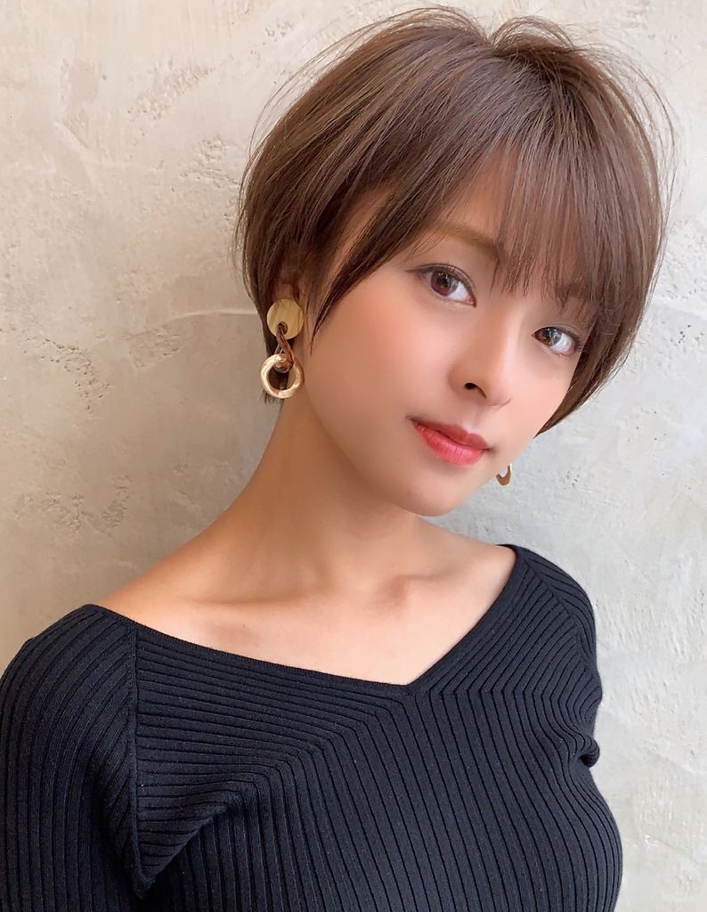 新宿アフロート 代30代40代 大人可愛い小顔ショートボブ Ik87 ヘアカタログ 髪型 ヘア スタイル Afloat アフロート 表参道 銀座 名古屋の美容室 美容院