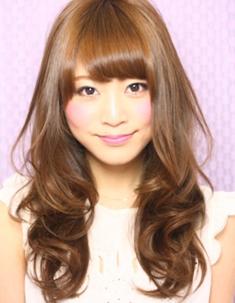小顔ロングパーマ髪型 Ke 84 ヘアカタログ 髪型 ヘアスタイル
