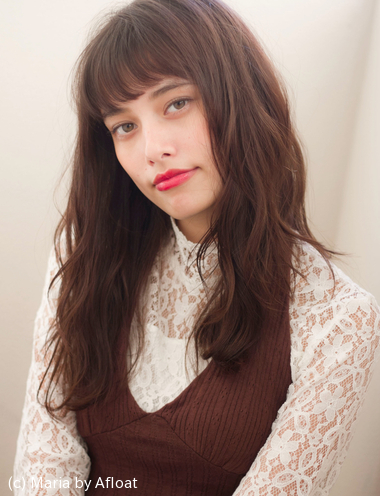 添田 3dカラーのフェザーロングボルドーモードs 20 ヘアカタログ