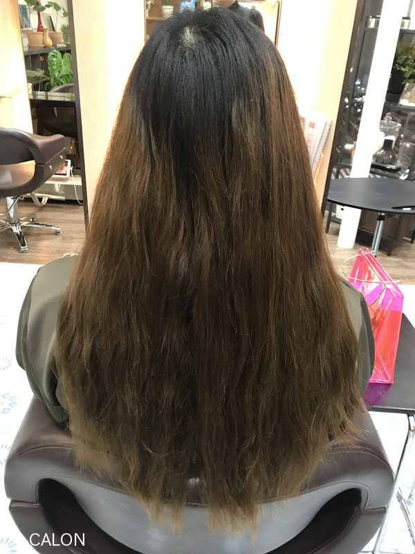 自然な黒髪 髪質改善縮毛矯正 ビフォーアフター ヘアスタイル 銀座美容室カロン銀座 Calon ヘアカラーサロン