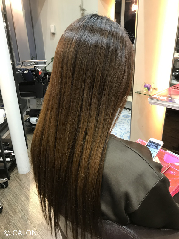 ブリーチ無しワインレッドカラー ビフォーアフター ヘアスタイル 銀座美容室カロン銀座 Calon ヘアカラーサロン