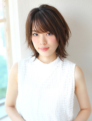 前髪おろし流しボブ Sh 09 ヘアカタログ 髪型 ヘアスタイル Afloat アフロート 表参道 銀座 名古屋の美容室 美容院
