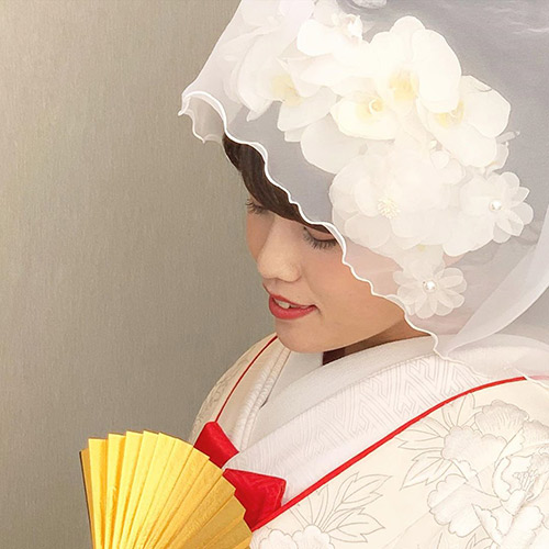 奥ゆかしく 印象的な花嫁姿を実現 綿帽子 の実例フォト