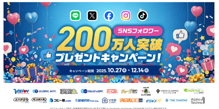 【World eSIM】200万人突破プレゼントキャンペーン