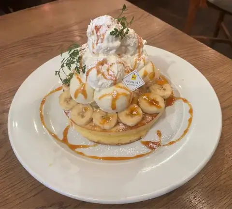 アクイーユ_バニラホイップバナナパンケーキ_代官山_女子会