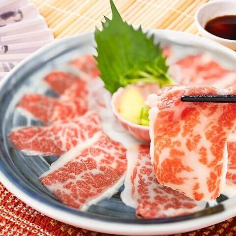 あか屋_熊本居酒屋_とろける馬刺し盛り_おすすめ
