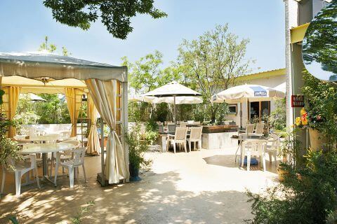 青いナポリ_テラス席_後楽園ランチ_イタリアン