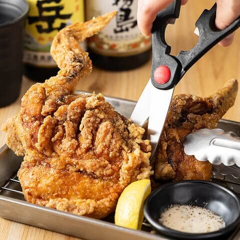 ひな鶏半身揚げ_あや鶏 鹿児島天文館店_居酒屋