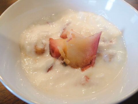 焼きリンゴ_ヨーグルト添え