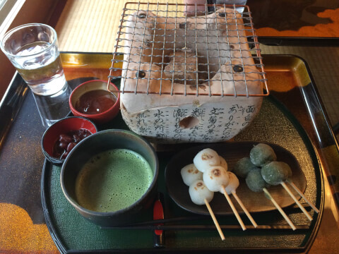 お団子セット_eXcafe 祇園店_京都_和菓子