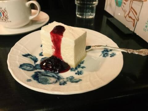 フランソア喫茶室_レアチーズケーキ_京都喫茶店