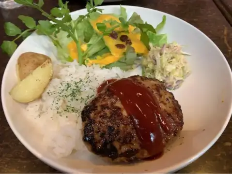 カフェフーケ_ランチ（ハンバーグ）_二子玉川ランチ
