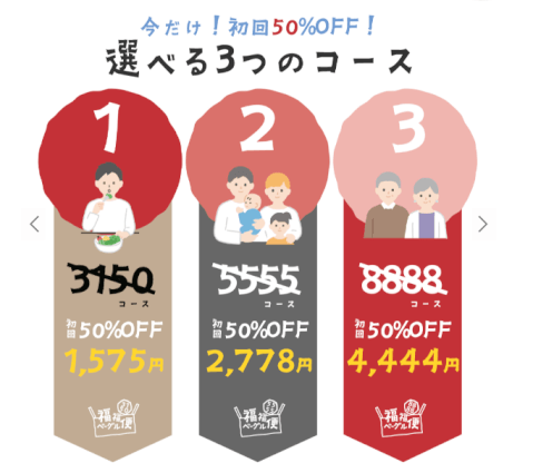 福福ベーグル_3つのコース