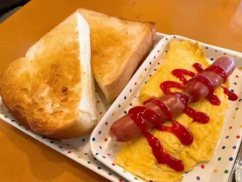 池袋_喫茶店_モモンガ_モーニング_トースト