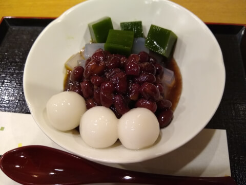 白玉あんみつ_茶房いせはん_京都_和菓子