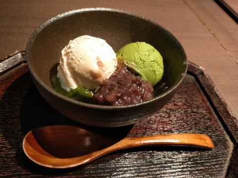 抹茶クリームわらび餅_茶寮翠泉_京都_和菓子