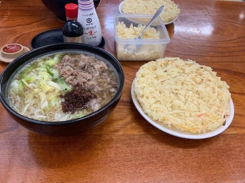 麺許皆伝_天ぷらうどん（かきあげ）_上吉田_吉田うどん
