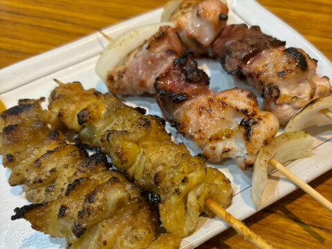 焼き鳥盛り合わせ_鳥久_ 新津居酒屋
