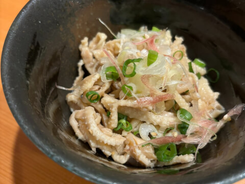 鶏皮酢_秋葉鳥金_新津 居酒屋