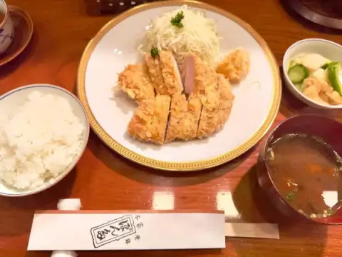 ぽんた本家_かつれつ_ごはんセット_上野老舗