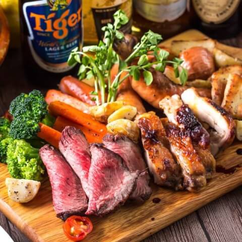 渋谷 居酒屋 肉バル SATIVA BBQプレート