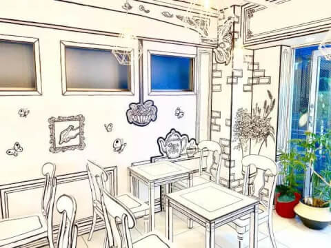 新大久保スイーツ_2DCAFE_店内