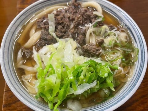 たけ川うどん_肉うどん_富士河口湖町_吉田うどん