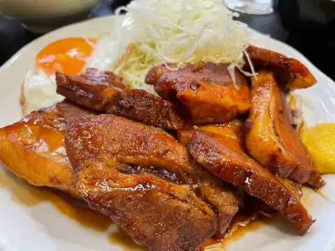 チャーシュー_森の茶屋_上野ランチ_肉_安い