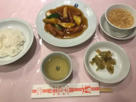 揚子江菜館_古老肉（すぶた）セット_神保町_中華ランチ