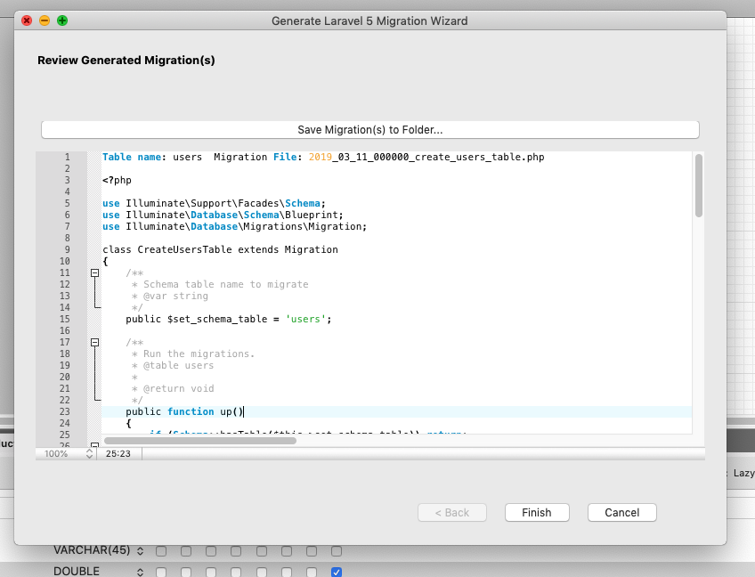 Laravelのマイグレーションを、MySQL Workbenchから直接作成