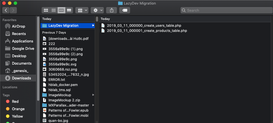 Laravelのマイグレーションを、MySQL Workbenchから直接作成