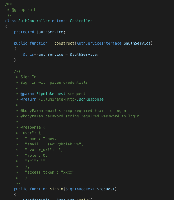 Laravel API Documentation GeneratorでAPI Docsの生成