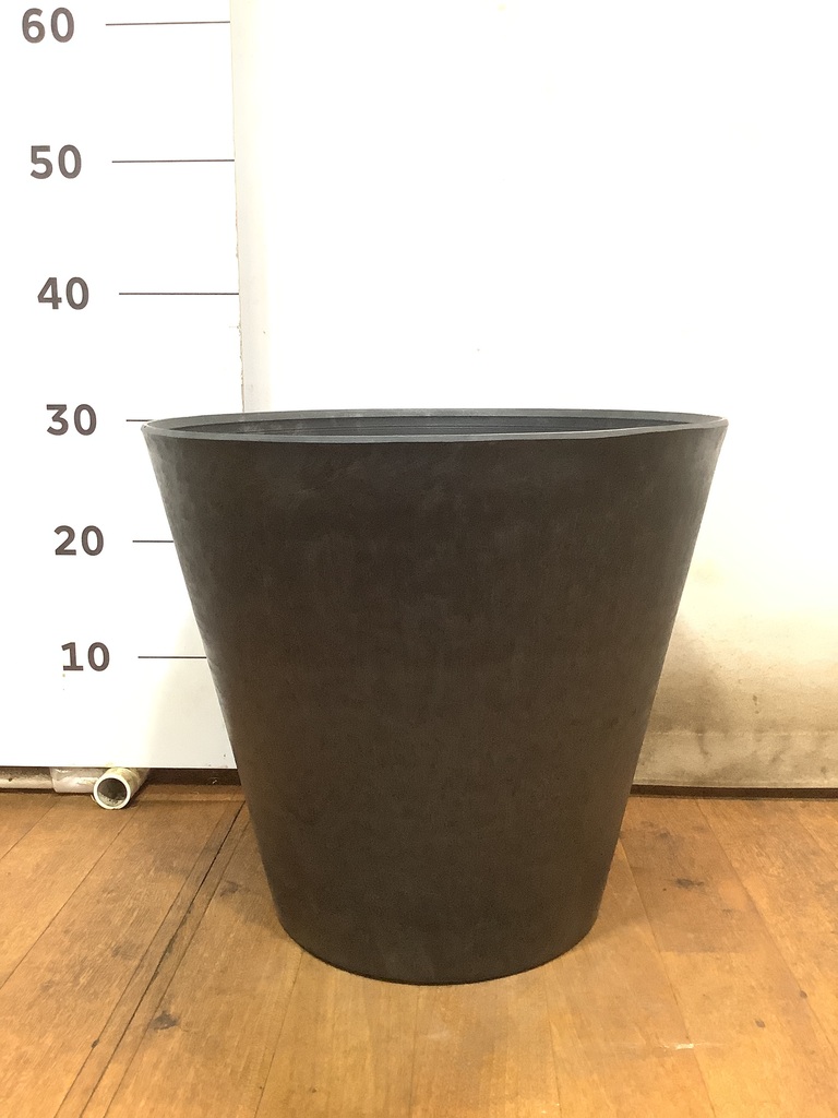 鉢カバー アートストーン ラウンド 8号鉢用 ブラック #GREENPOT AS