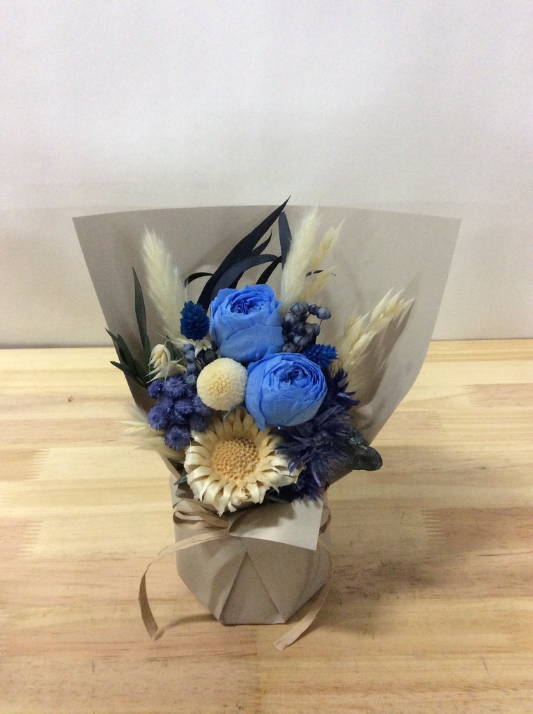 プリザーブドフラワー アレンジメント ブルー | プリザーブドフラワー