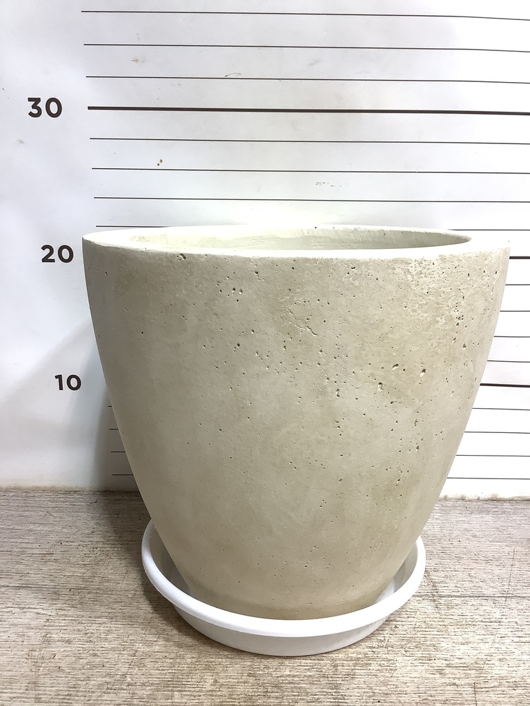 鉢カバー フォリオエッグ 5号鉢用 クリーム #GREENPOT EB-SL225023CR