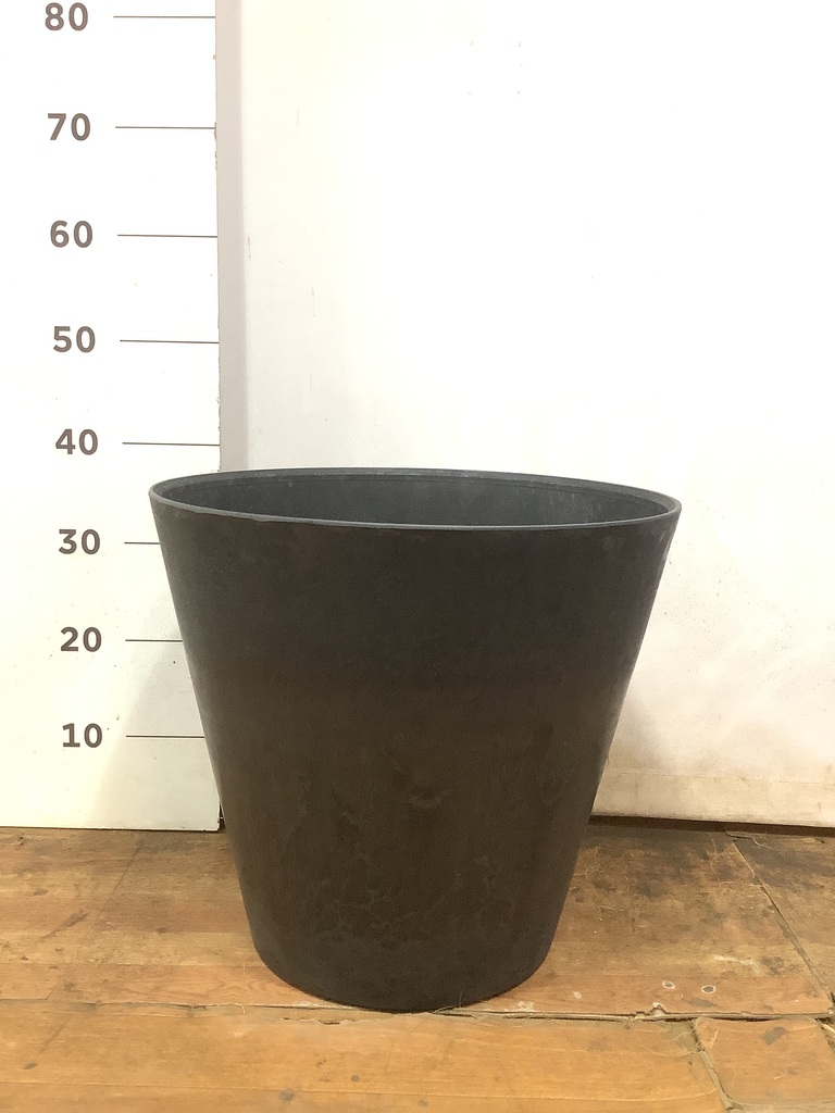 鉢カバー アートストーン ラウンド 10号鉢用 ブラック | 鉢カバー