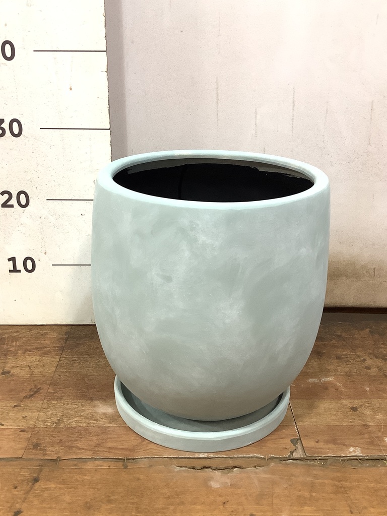 鉢カバー・植木鉢 アイルエッグ 7号鉢用 グレー #GREENPOT YJ-1126GY