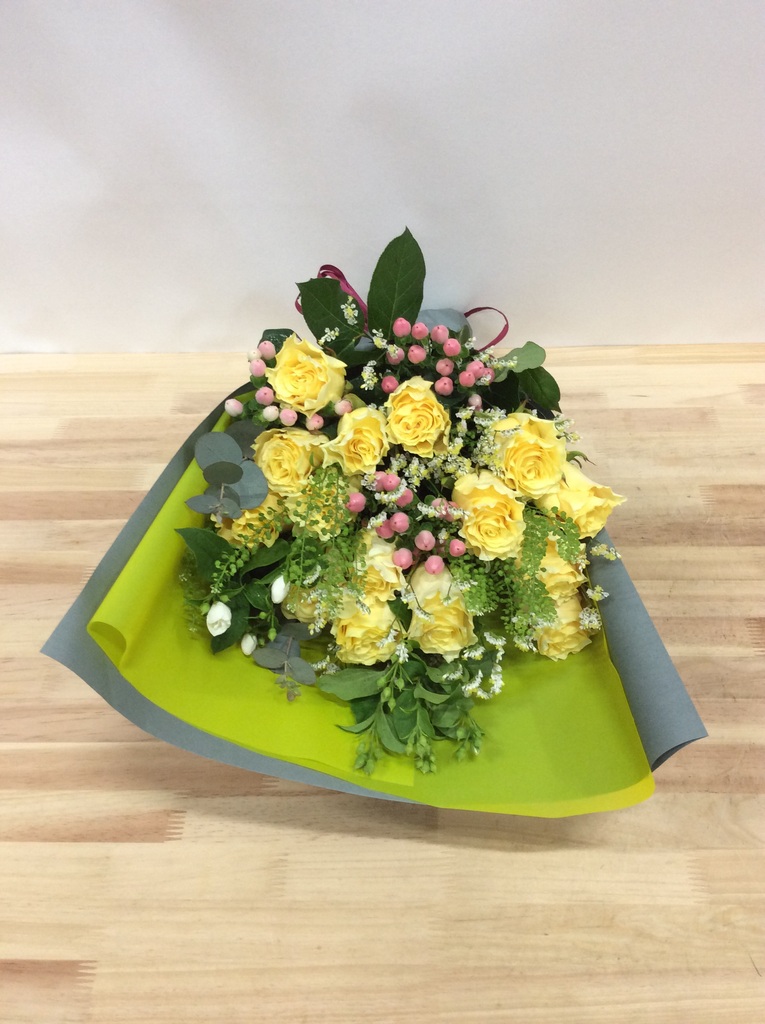 バラ 花束 イエロー L | 花束ならHitoHana(ひとはな)