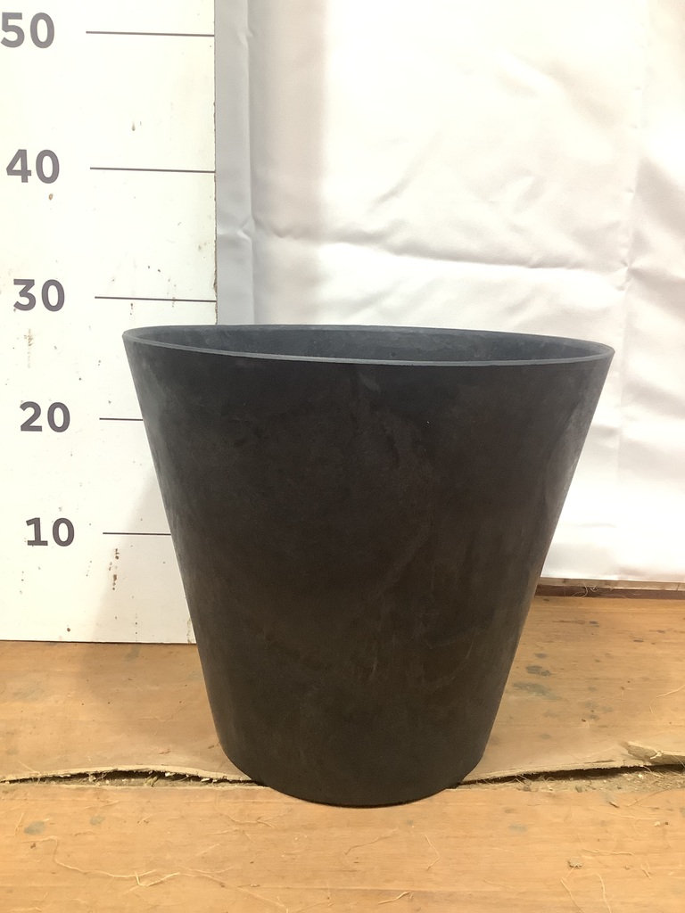 鉢カバー アートストーン ラウンド 7号鉢用 ブラック #GREENPOT AS