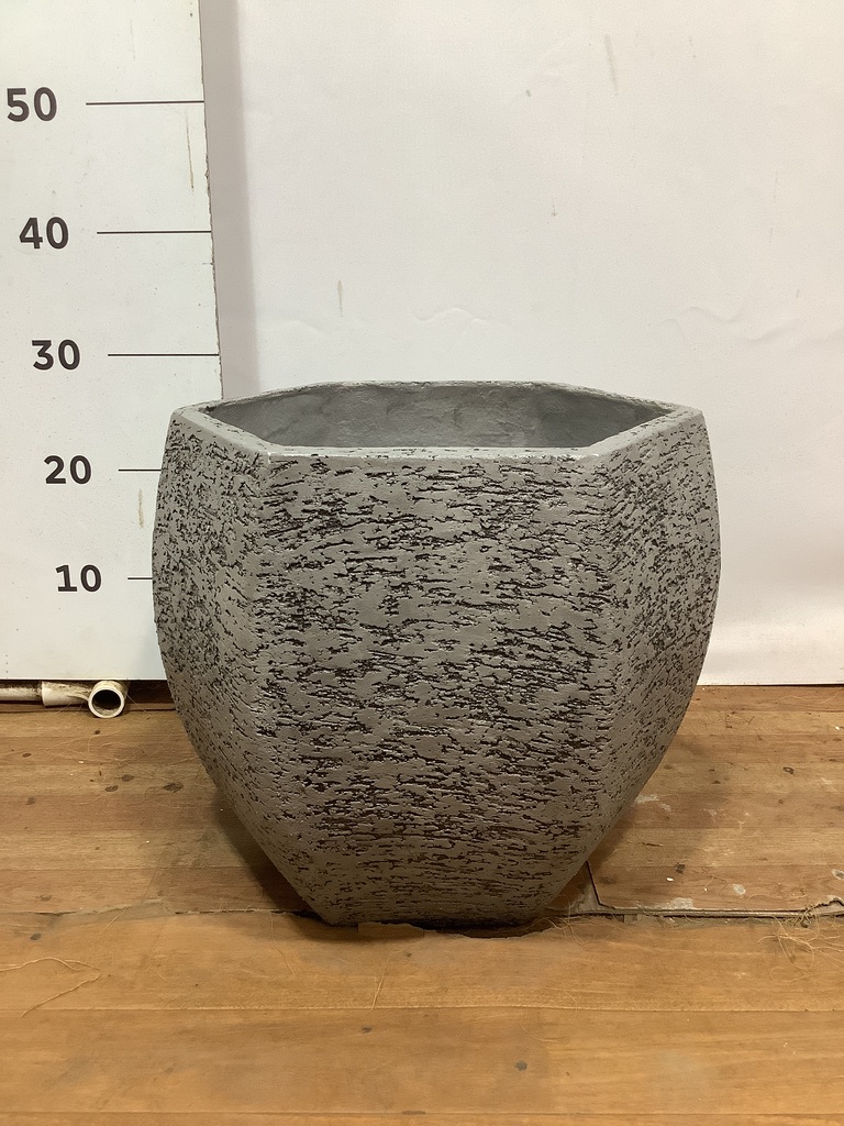 鉢カバー Eco Stone（エコストーン） ヘキサタイプ 8号鉢用 Gray