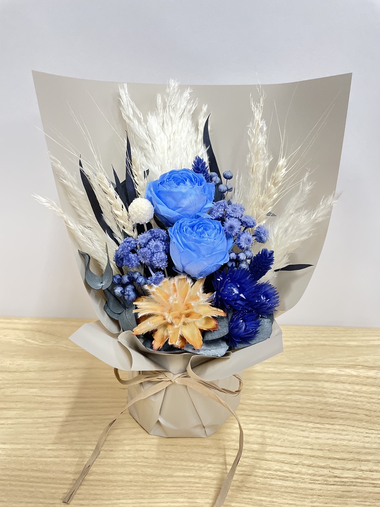 プリザーブドフラワー アレンジメント ブルー | プリザーブドフラワー